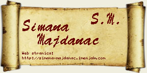 Simana Majdanac vizit kartica